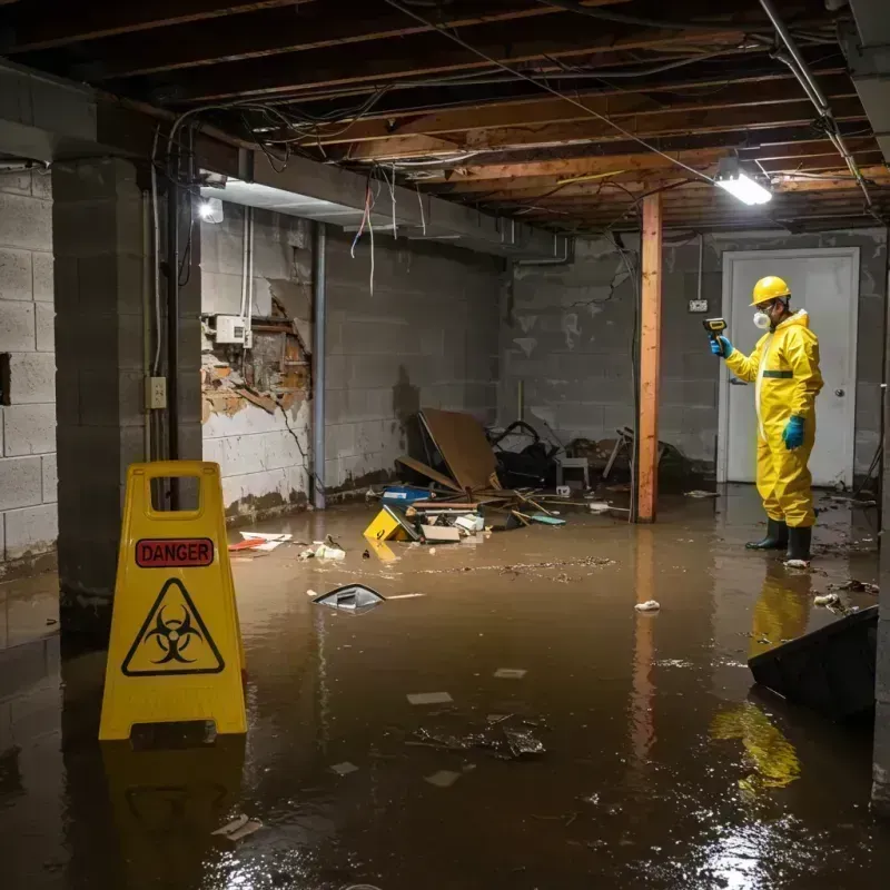 Flooded Basement Electrical Hazard in Teutopolis, IL Property